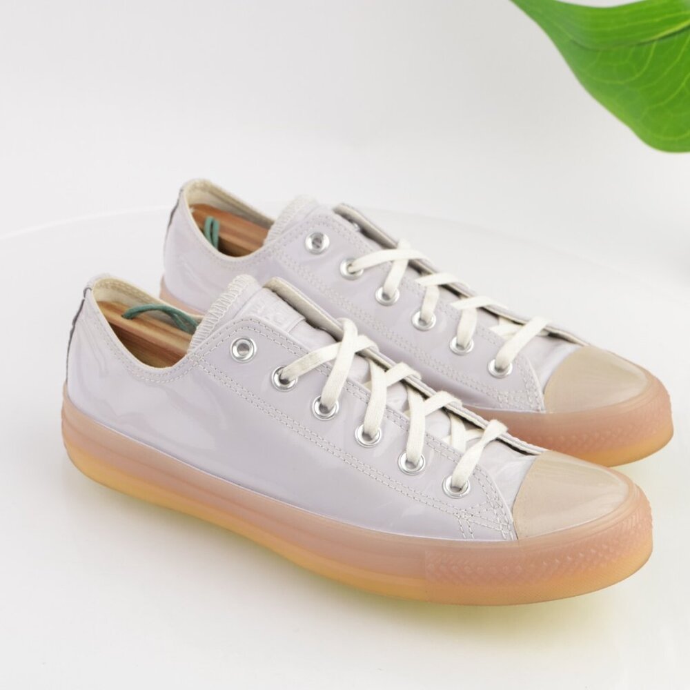 Converse Chuck Taylor Womens Glow Sneakers Size 9 Light Purple Patent Shoes Low - Picture 12 of 12